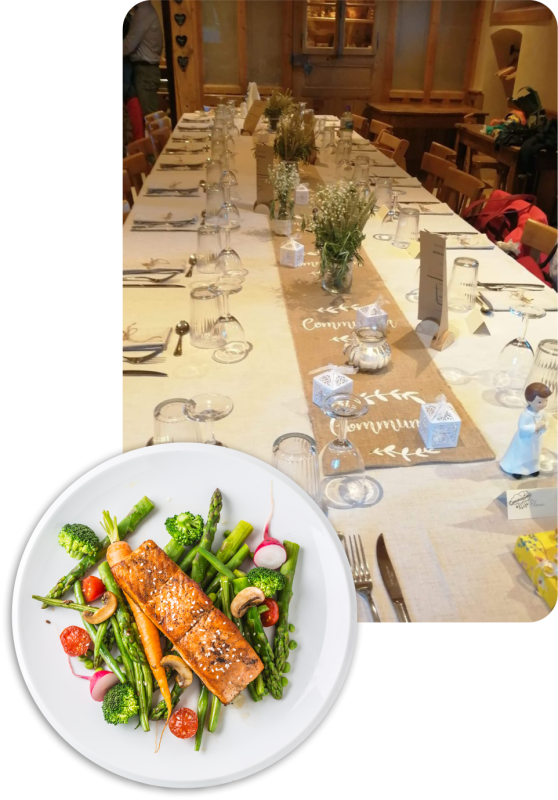 Le restaurant - Auberge Au Cœur des Monts - Entremont - manger a ENTREMONT